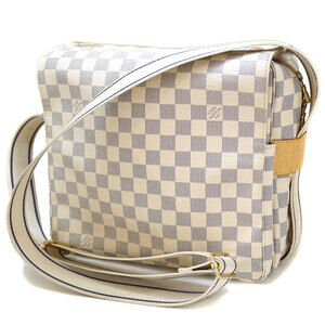 Louis Vuitton Naviglio Damier Azur White Canvas Shoulder Bag